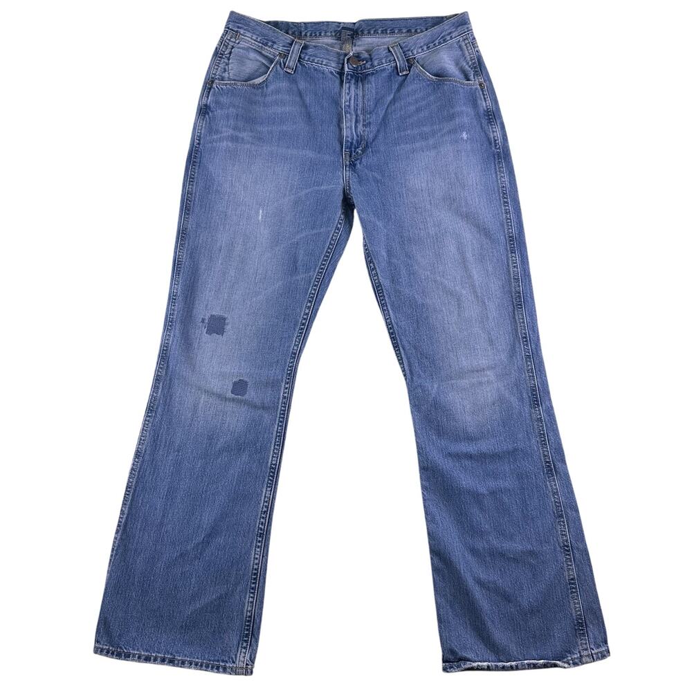 Polo Ralph Lauren Men’s Whiskered Jeans 34x30 Authentic Dungarees Blue Faded